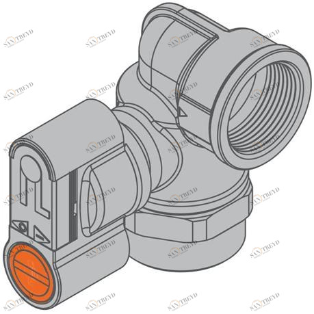 TECO Клапан с резьбой для двухтрубного газового счетчика G2 punto arancio sun-id-1424762