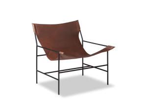 Кожаный садовый стул с подлокотниками