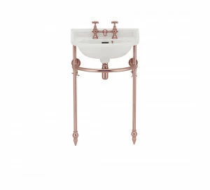 Gentry Home Таз большой белый Victorian Розовое золото GH100507