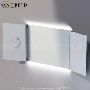 Agape NARCISO Прямоугольное модульное зеркало с LED подсветкой: длина 109 см, высота 60 см ANAR100404LHS