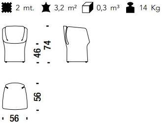 Moroso Кресло со съемным чехлом с подлокотниками Bloomy sun-id-1470905 - Вид №10