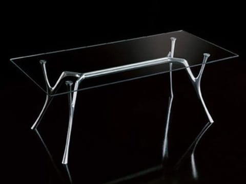 Прямоугольный стол из стали и стекла Caimi Brevetti ARCH-00123638 - Вид №1