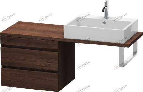 DS532805353 Шкафчик для компактной консоли DuraStyle #DS5328 600 x 478 мм Каштан темный, декор Duravit