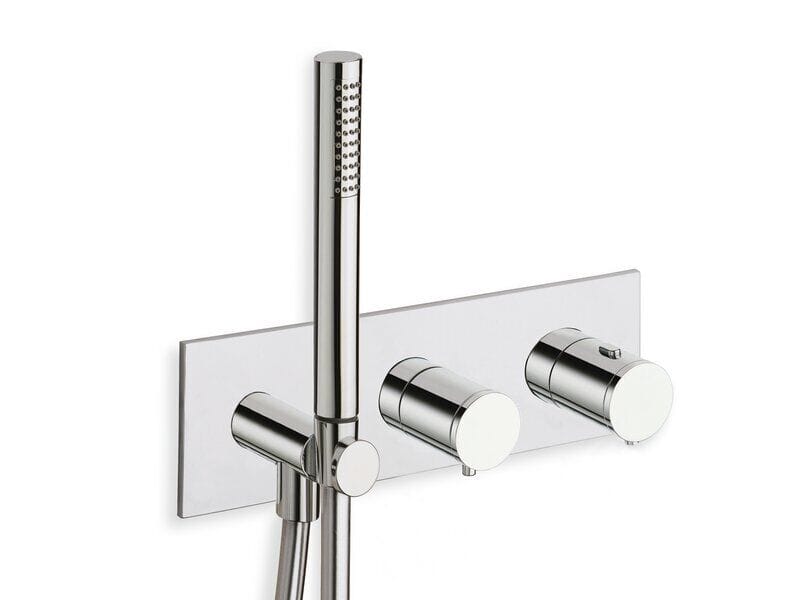 Термостатический однорычажный смеситель для душа с ручным душем CRISTINA Rubinetterie зеленый триколор ARCH-00086466 - Вид №1