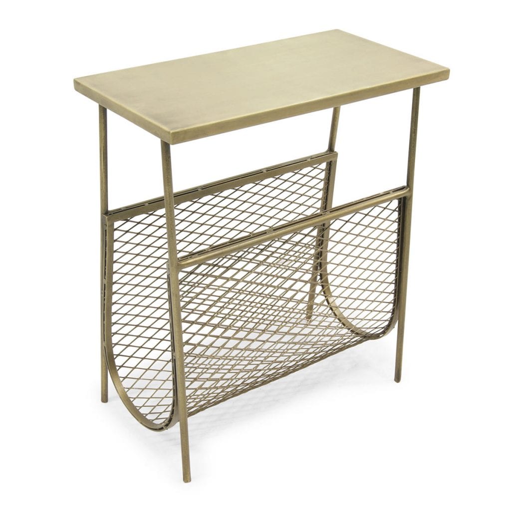 078698 Декоративная журнальная стойка золотая Francisco Segarra Kursk Santreyd 