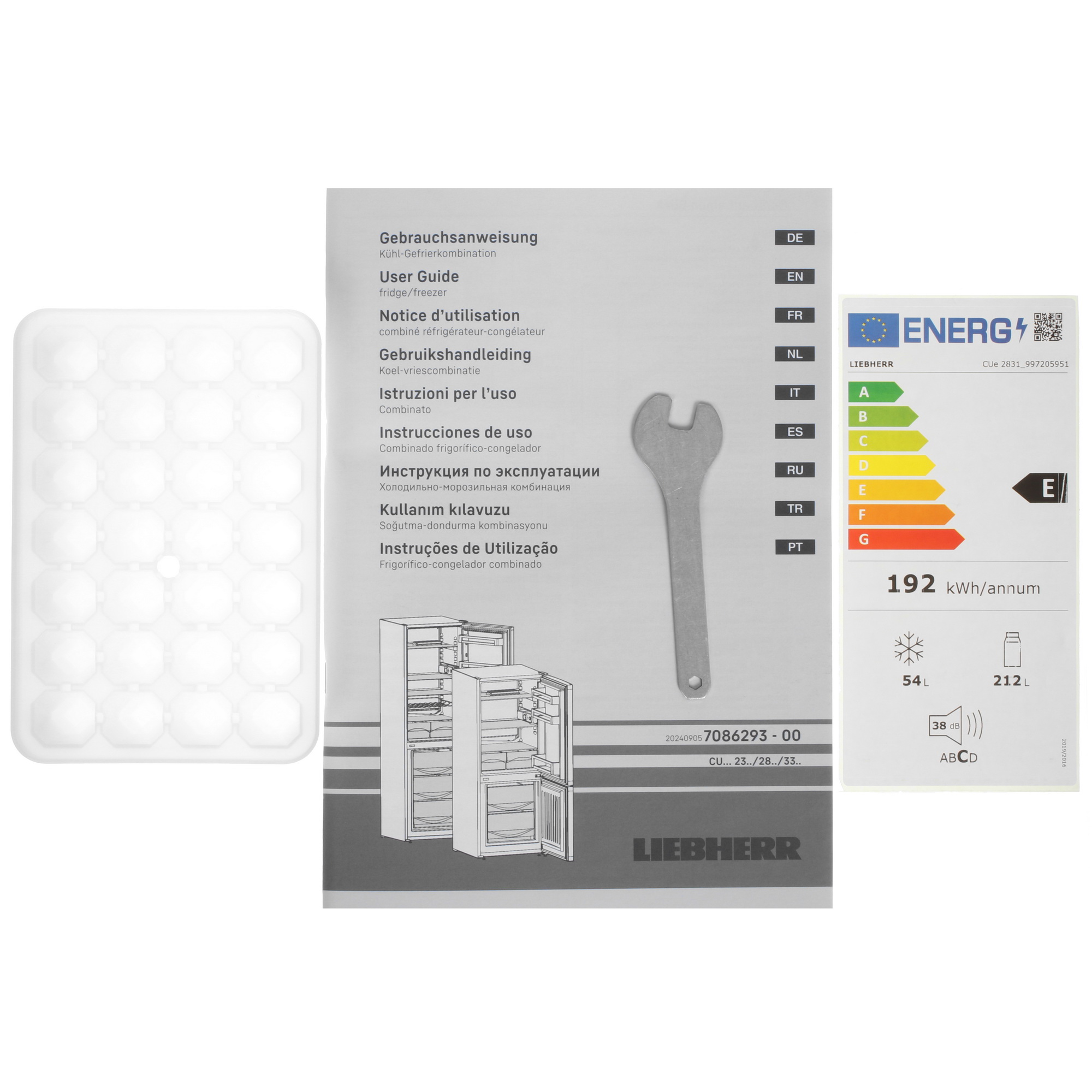 5457389 Холодильник с морозильником   Liebherr CUe 2831 белый STDN-0059667 - Вид №11