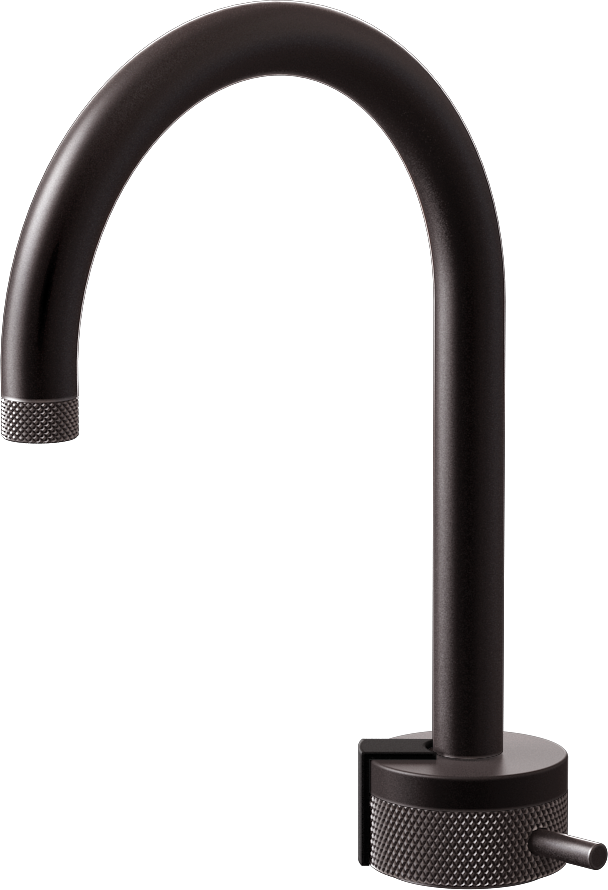 E-11502-R1GM-L2BK-GM Однорычажный прогрессивный смеситель для раковины - излив 16см GRAFF MOD+