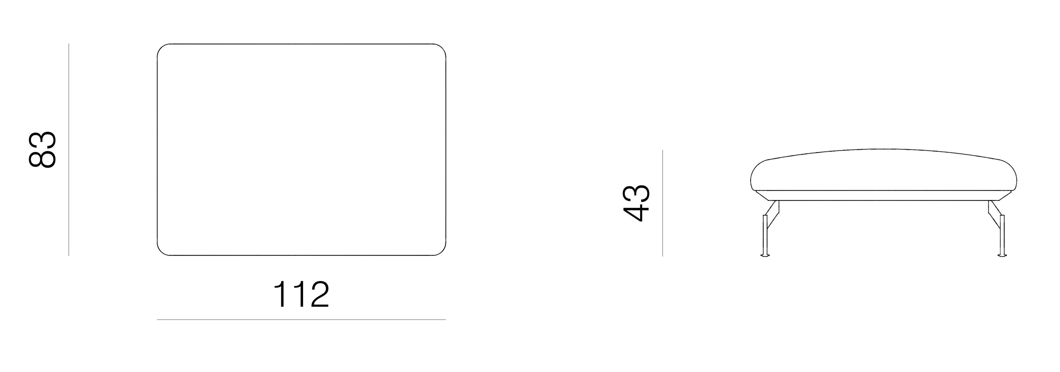 Ткань прямоугольный съемный пуф prostoria Echo ARCH-00111039 - Вид №5