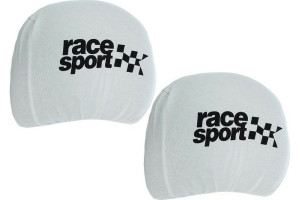 19572690 Чехлы на подголовник Race Sport, белые, набор 2 шт. 1543531 TORSO