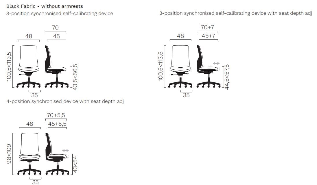 Ткань операционный офисный стул с колесами FREZZA Kiku ARCH-00151682 - Вид №6