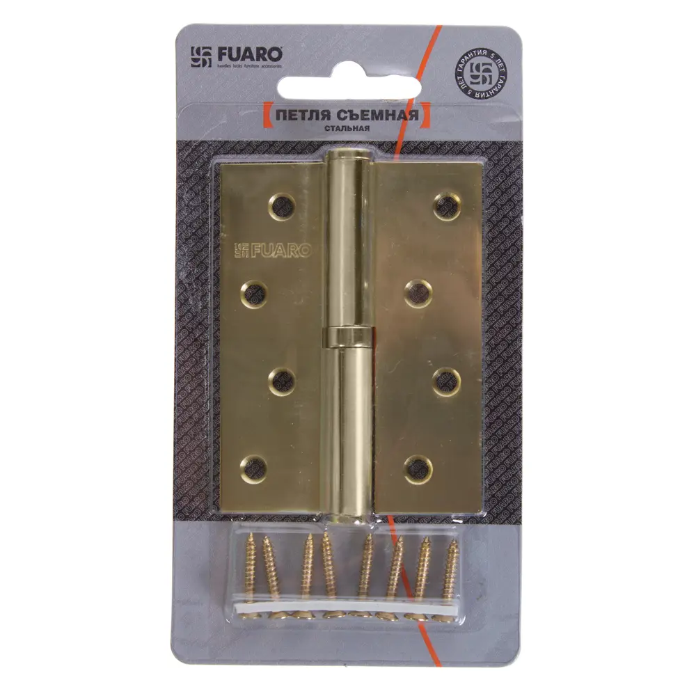 Петля съемная Fuaro 413/BL-4 правая 100x75x2.5 цвет матовое золото STLM-2072237 - Вид №2