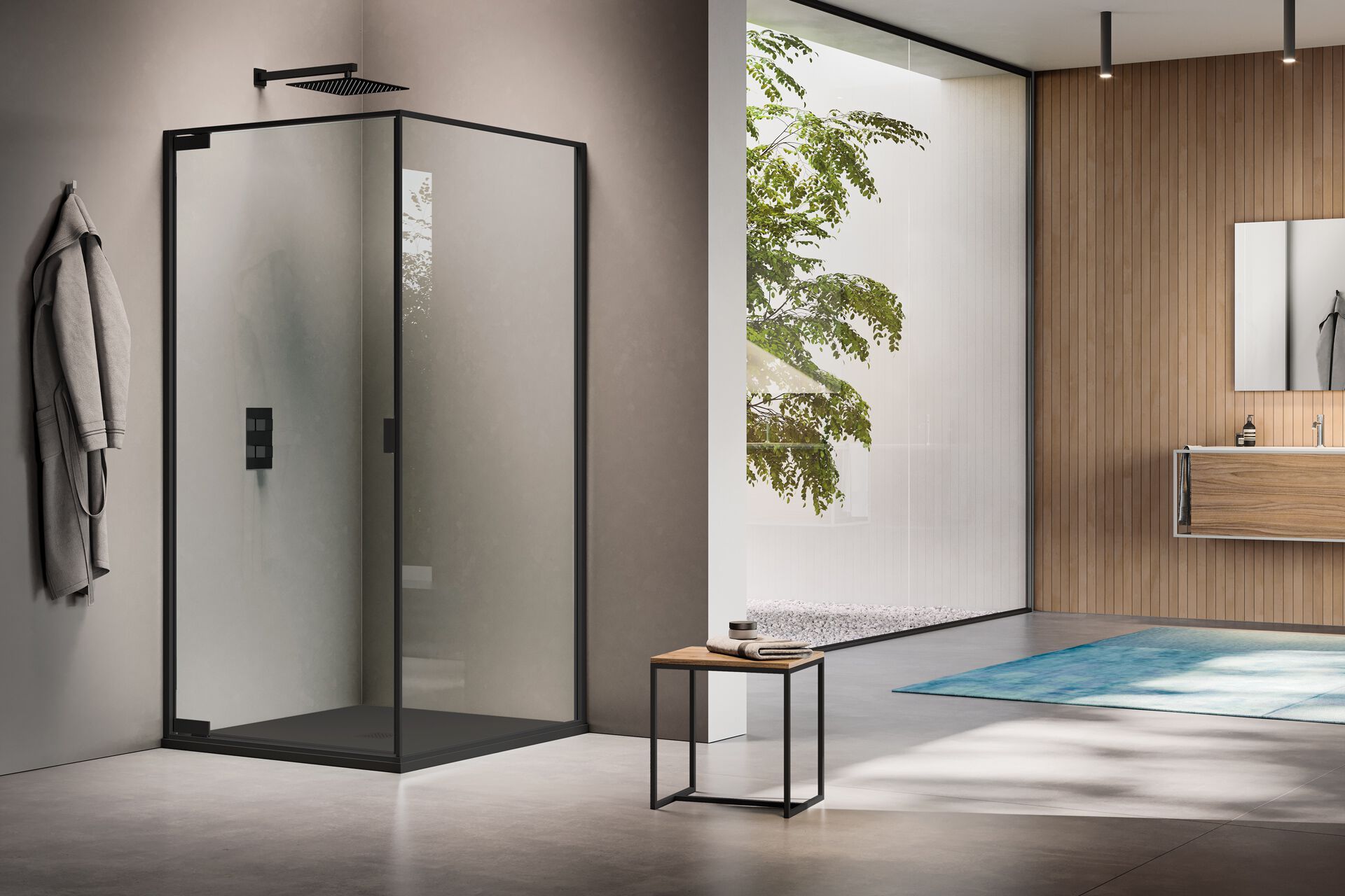 Поворотная поворотная дверь только для угла с фиксированной стеной Samo PYXIS ARCH-00054443 - Вид №7