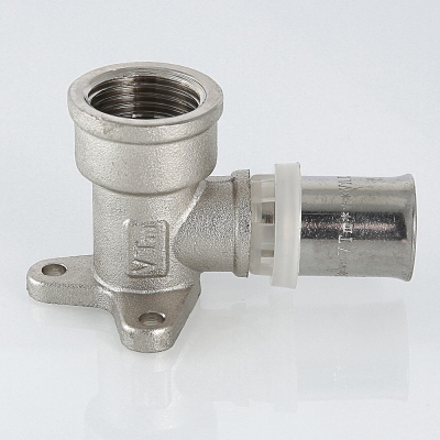 VTm.254.N.002004 Пресс-фитинг – угольник с креплением (водорозетка) Valtec 20 мм х 1/2"  - Вид №17