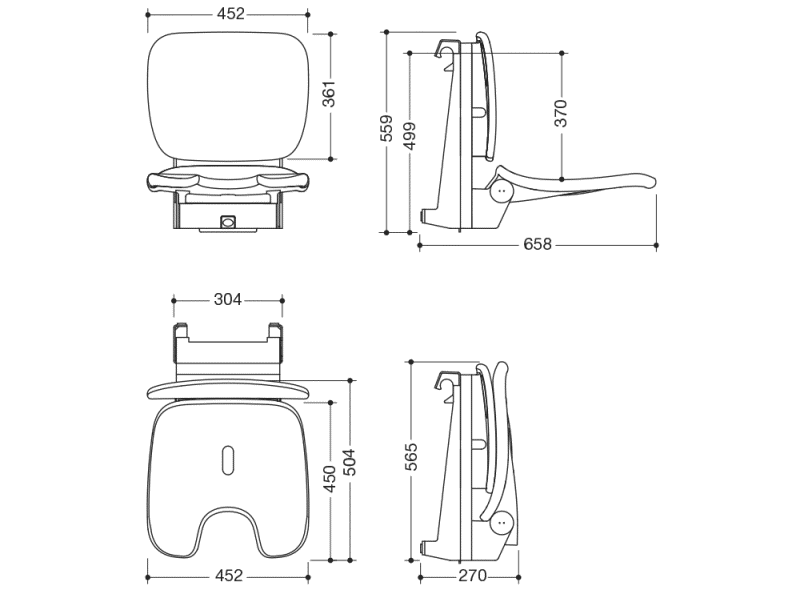 802.51.13760 Комфорт подвесного сиденья HEWI Sitzen  - Вид №2