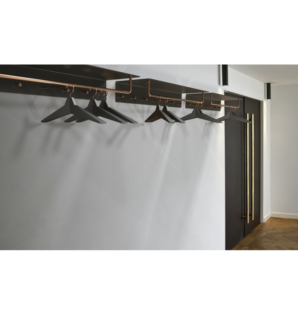 FROST Вешалка для верхней одежды UNU 600 » черный / медный Алюминий / нержавеющая сталь Черный / медь U4003-CB  - Вид №1