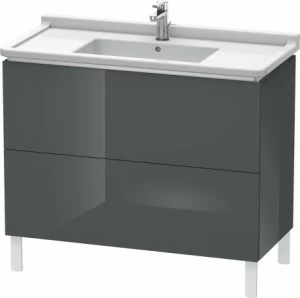 LC661003838 Тумбочка напольная L-Cube #LC6610 1020 x 469 мм Доломитово-серый глянцевый лак