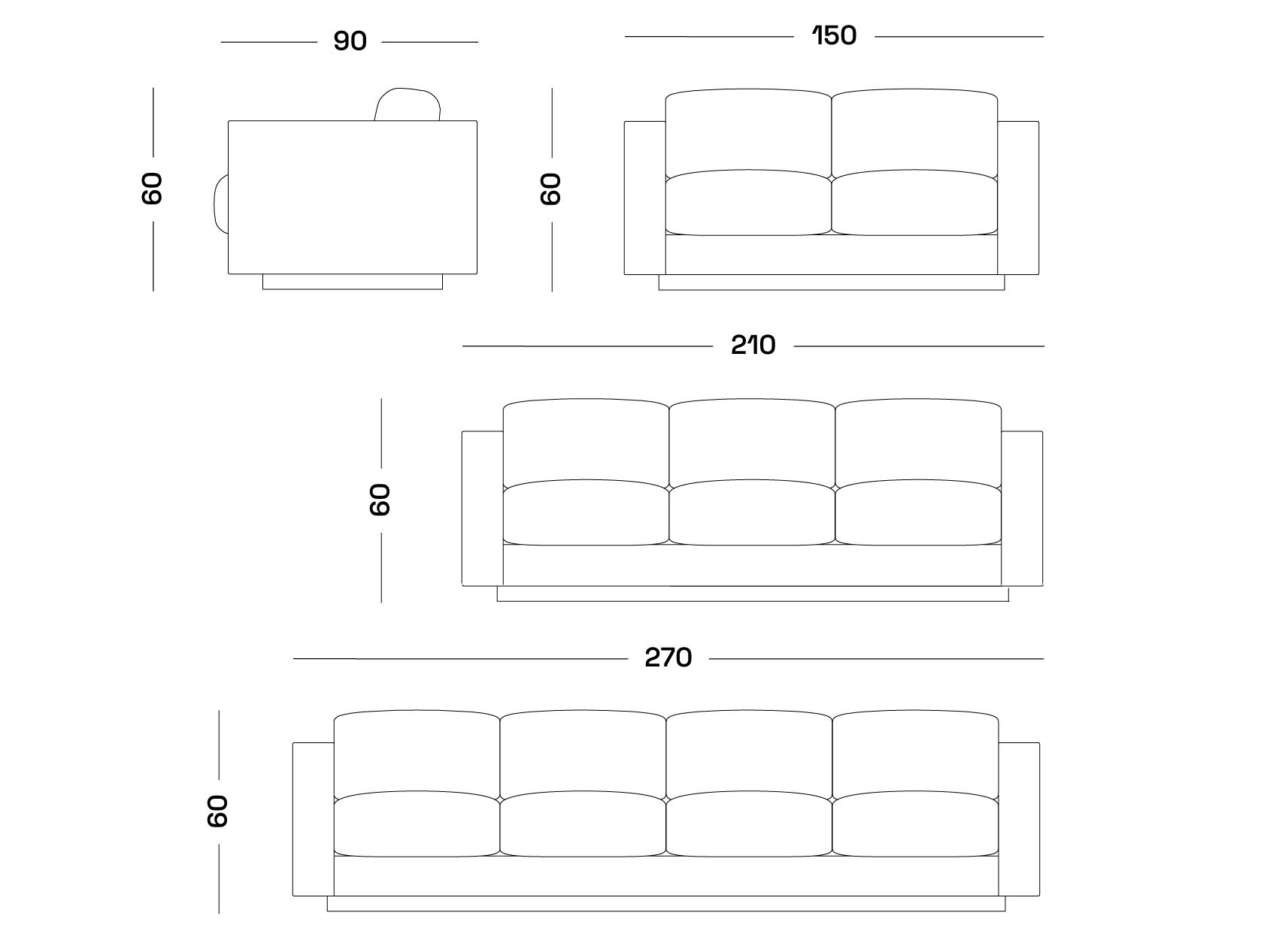 2-местный кожаный диван с лакированной деревянной рамой Poltronova Saratoga ARCH-00044027 - Вид №2