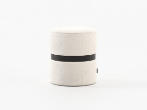 Круглый пуф из ткани