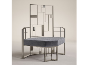 Латунное кресло с подлокотниками