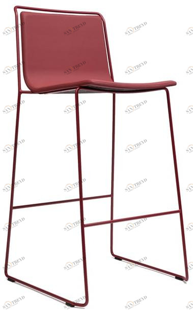 ONDARRETA Стул из высокой стали с сиденьем, обитым кожей Alo sun-id-1428895