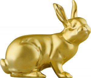 10601648 Furstenberg Фигурка Furstenberg "Кролик Манфред" 13см (золотая) (лим.вып., 260/сертиф) Фарфор