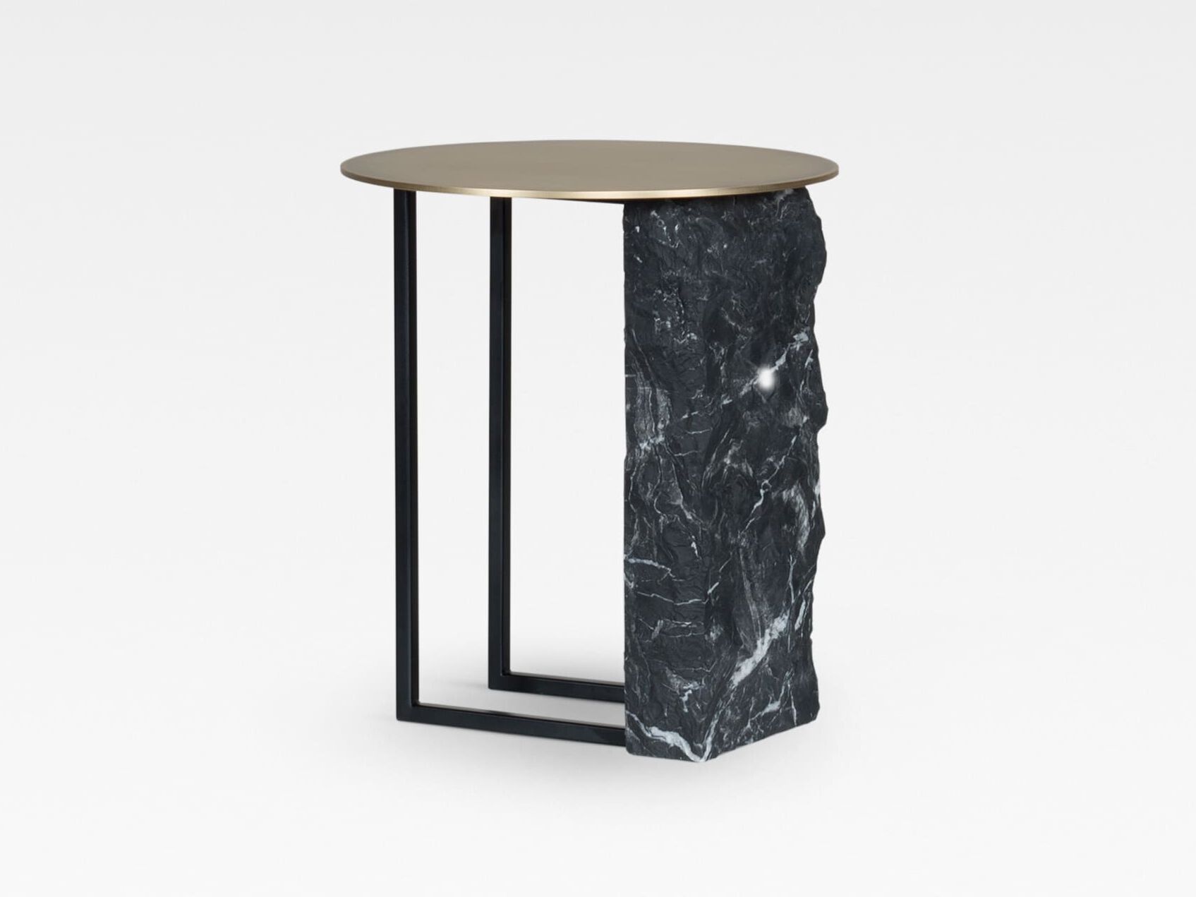 Круглый журнальный столик из черного мрамора Marquina Greenapple AIRE ARCH-00075831