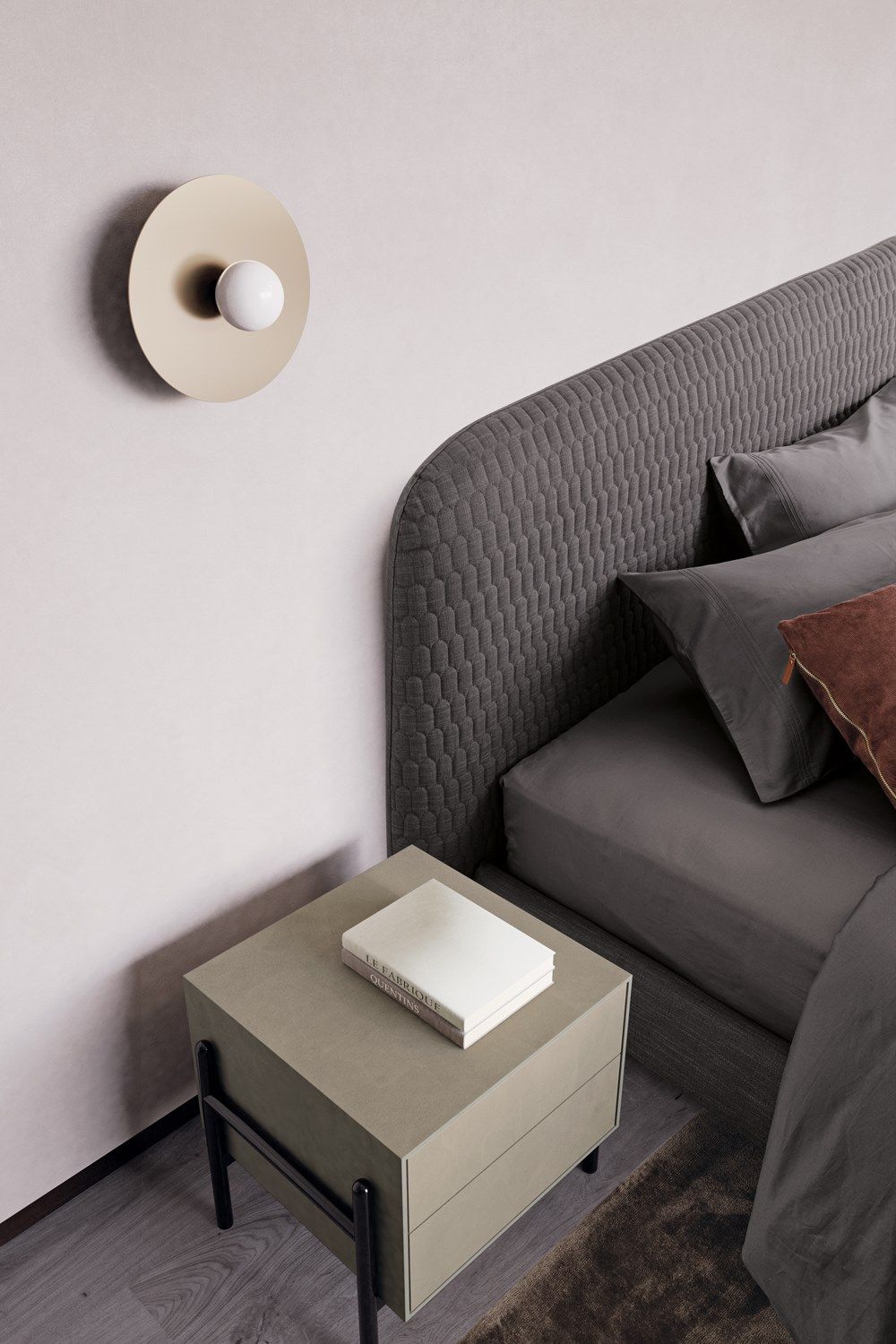 Двуспальная кровать из ткани с мягким изголовьем Dall'Agnese HARI ARCH-00052519 - Вид №1