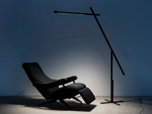 Алюминиевый светодиодный торшер с гибким кронштейном