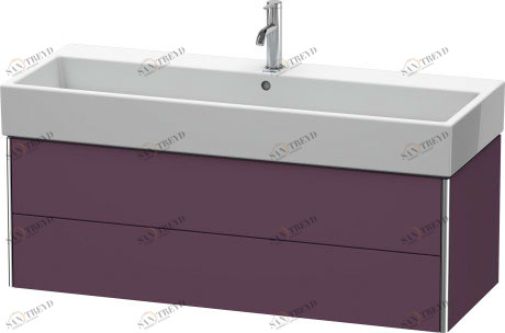 XS419709494 XSquare Тумбочка подвесная Баклажан шелковисто-матовый лак Duravit