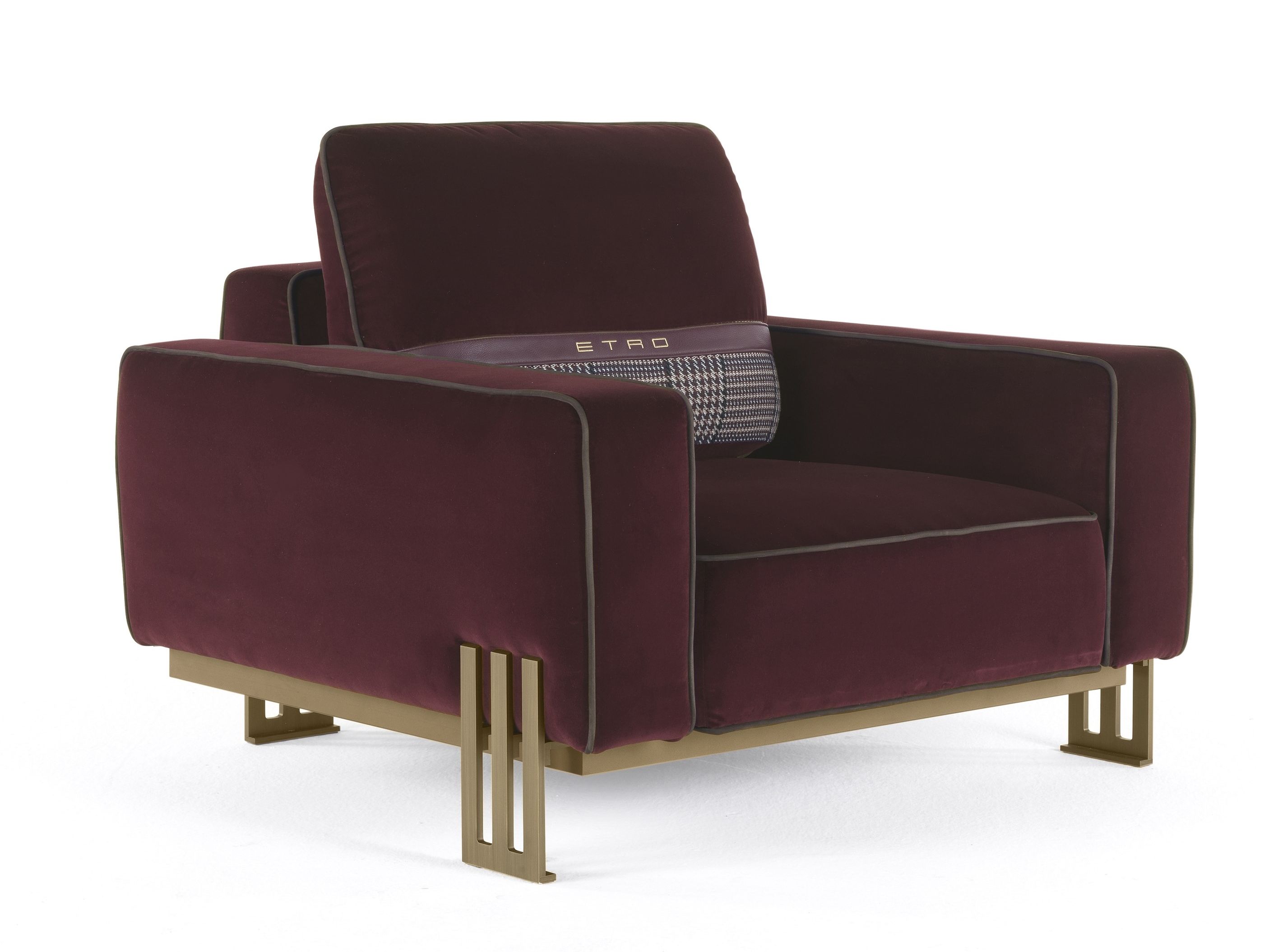 Бархатное кресло с подлокотниками ETRO Home Interiors Klee ARCH-00105028 - Вид №3