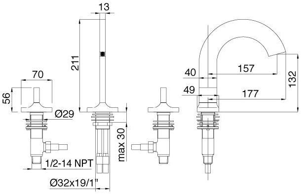Rubinetterie Treemme Cut  3516  - Вид №1
