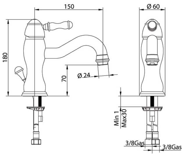 850120KK00 Смеситель Bandini Antico Santreyd - Вид №3