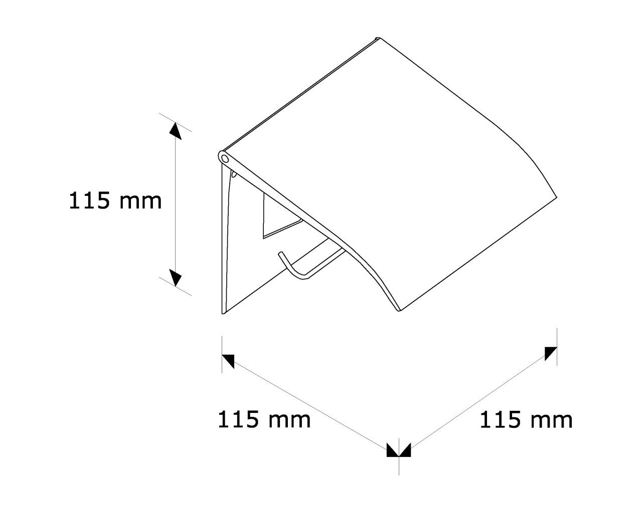 U1B Держатель туалетной бумаги металлический, цвет БЕЛЫЙ Merida  - Вид №1