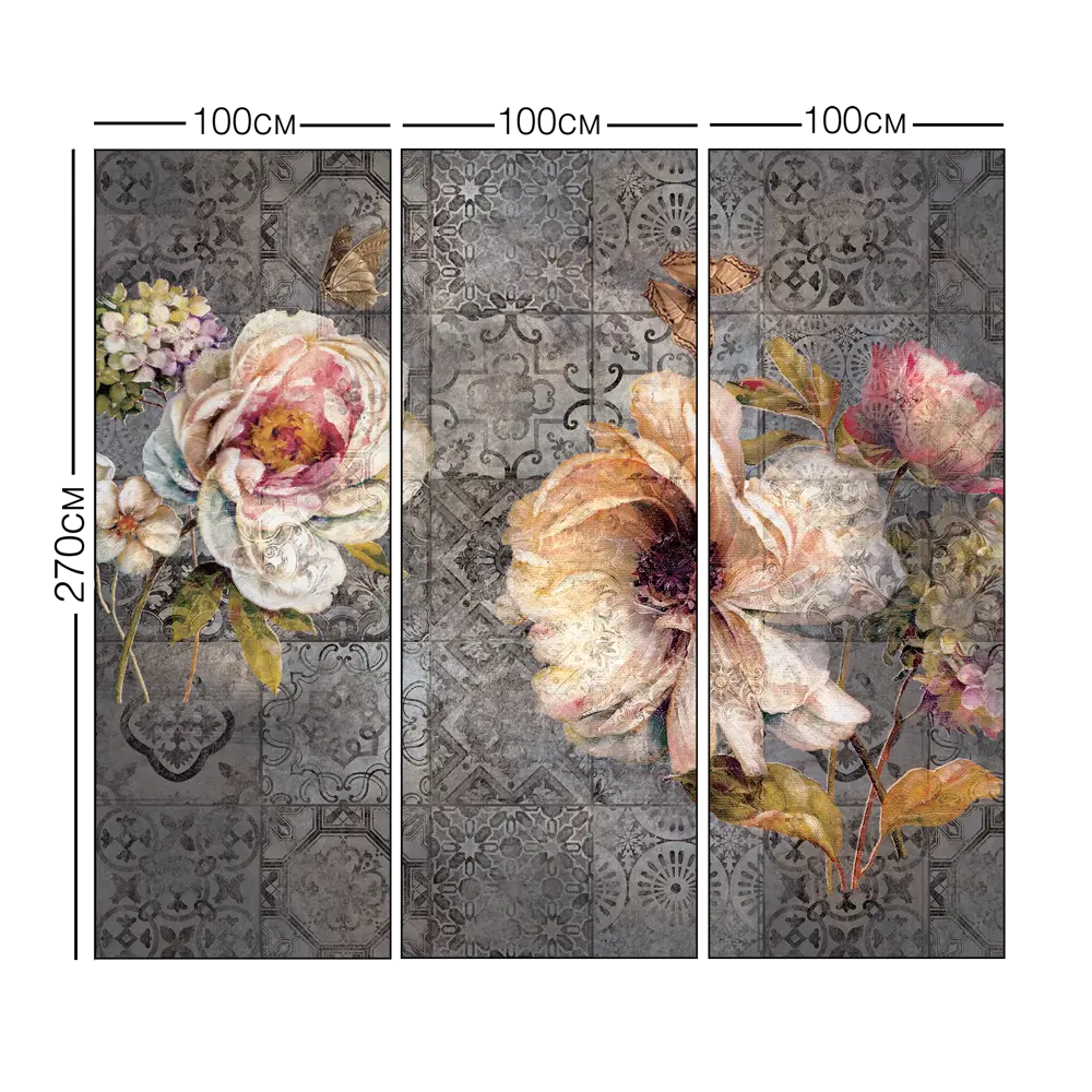 Фотообои Орнаментальный винтаж флизелиновые, 300x270 см, L13-257 FBRUSH 3D FLIZART STLM-2049597 - Вид №3