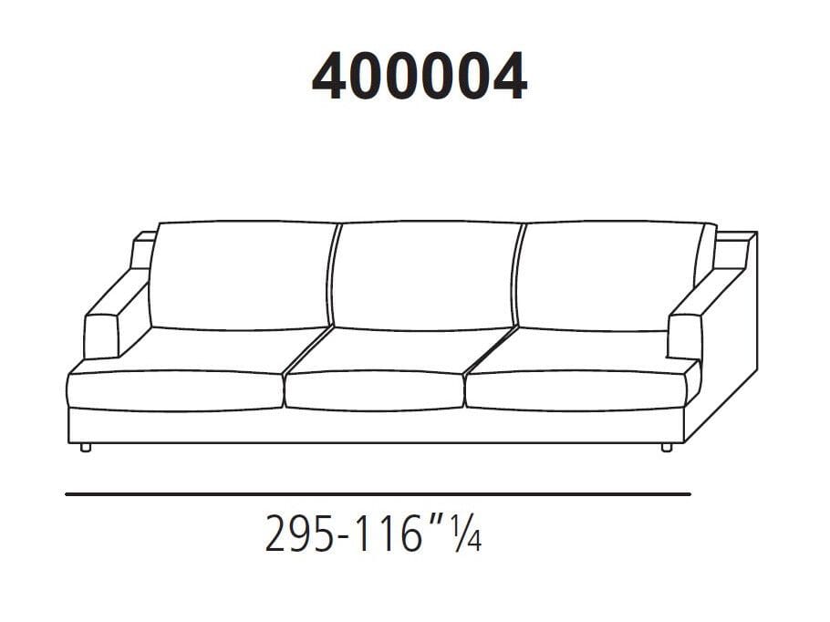 Секционный диван из кожи или ткани Vibieffe 400 SENZA TEMPO ARCH-00056451 - Вид №3