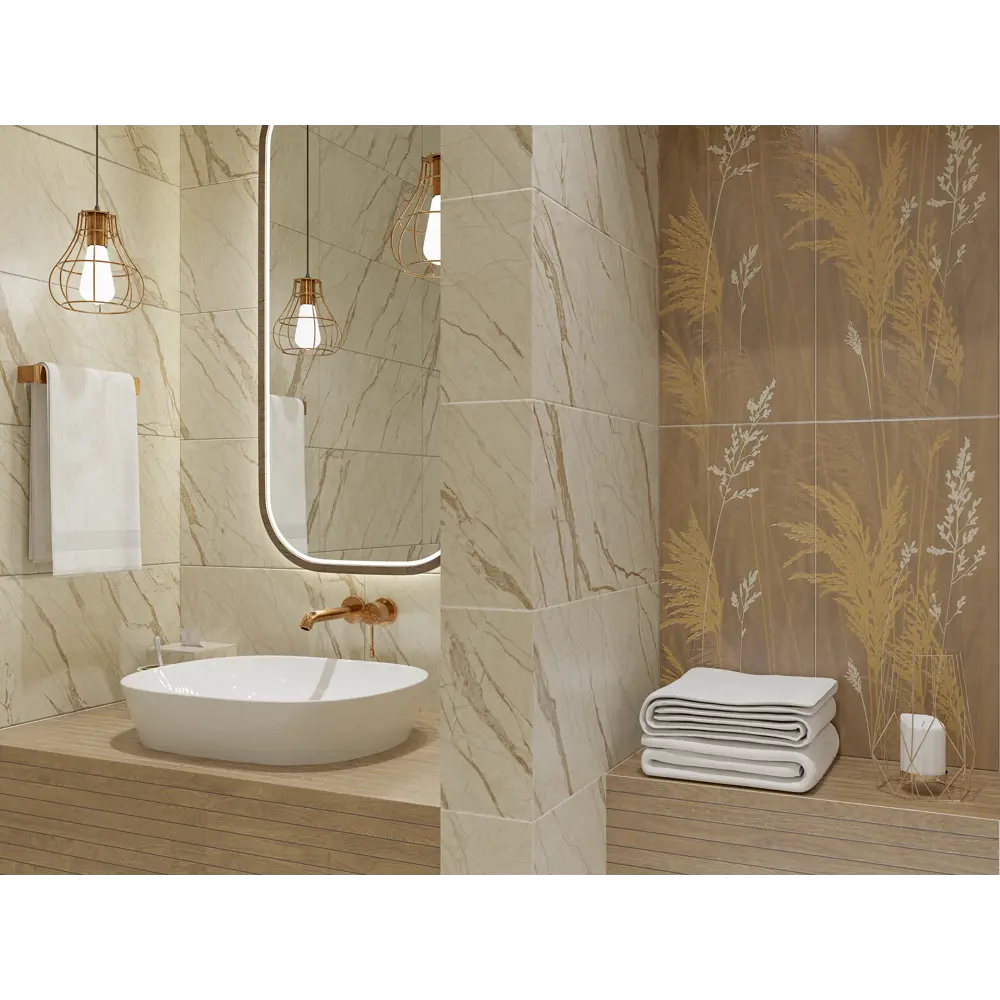 87121373 Декор настенный Azori Forest Pampas 2 31.5x63 см матовый цвет бежевый STLM-0948921  - Вид №4