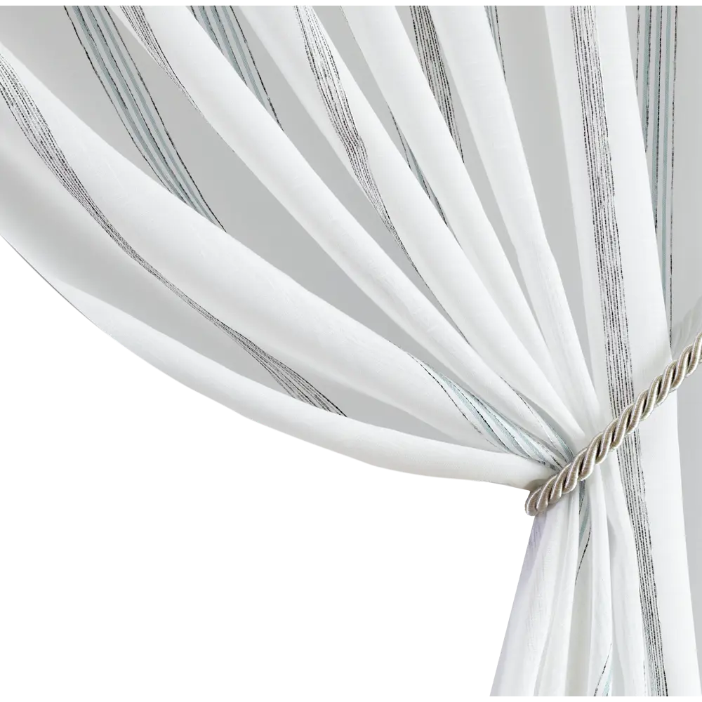 Тюль 1 м/п Полосы батист 300 см цвет синий GARDEN STLM-2114897 - Вид №2