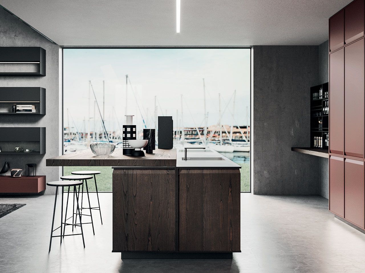 Встроенная кухня с островом Arrital Ak_07 ARCH-00004919 - Вид №6