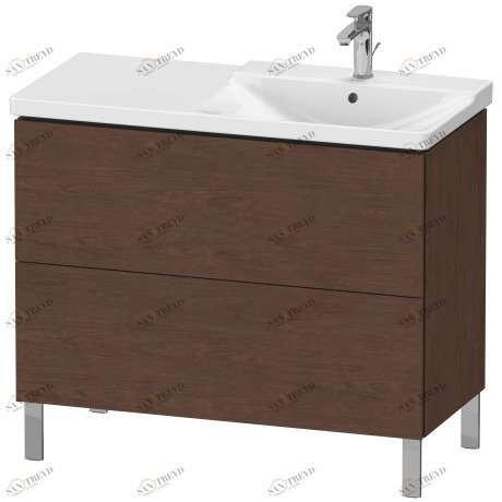 LC660201313 L-Cube Тумбочка напольная Американский орех, натуральный шпон Duravit