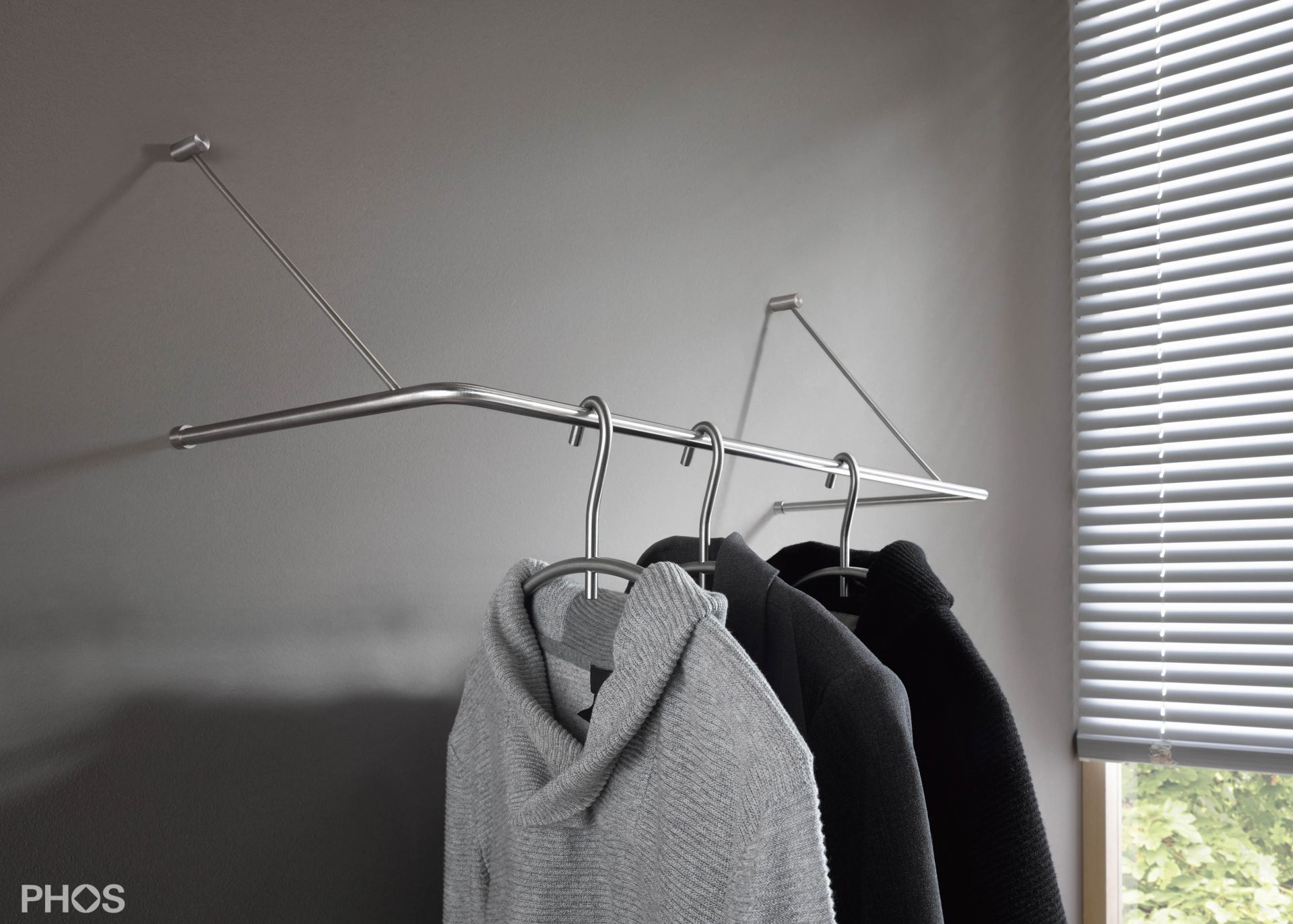 GU1-1000 П-образная вешалка, 1 панель, ширина 100 см PHOS  - Вид №1