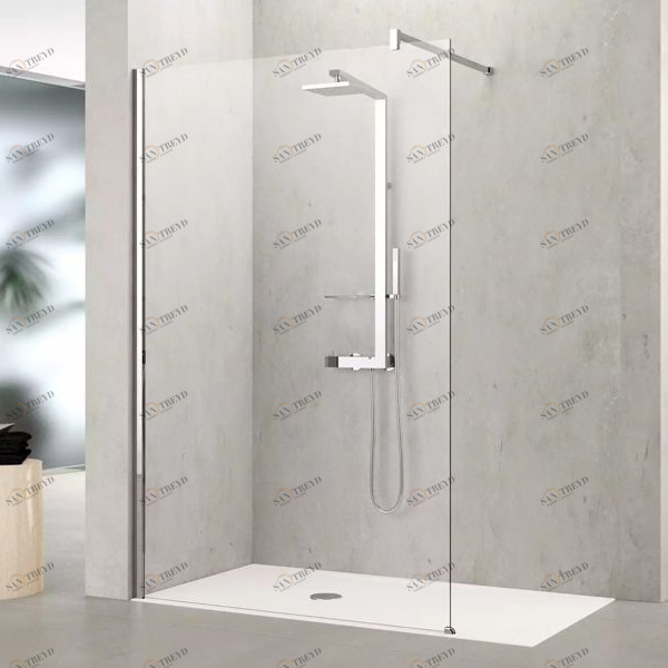 Novellini. Душевой уголок 80x80 см H с хромированным профилем KUADRA KUADH801K