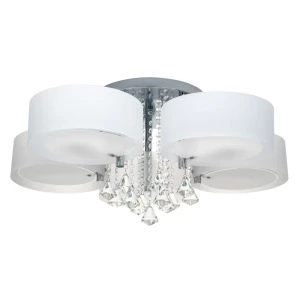 Люстра потолочная Lamplandia Lima 3017-5, 5 ламп, 17 м², цвет белый