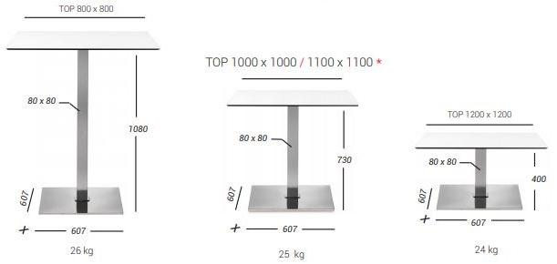 PF Stile Основание стола из нержавеющей стали Q inox 400bq - Вид №2