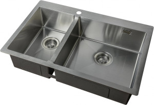 Мойка кухонная ZorG Light ZL R 780-2-510-R из нержавеющей стали, сталь