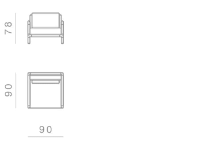 Кресло с подлокотниками GHIDINI1961 рамка ARCH-00005879 - Вид №5