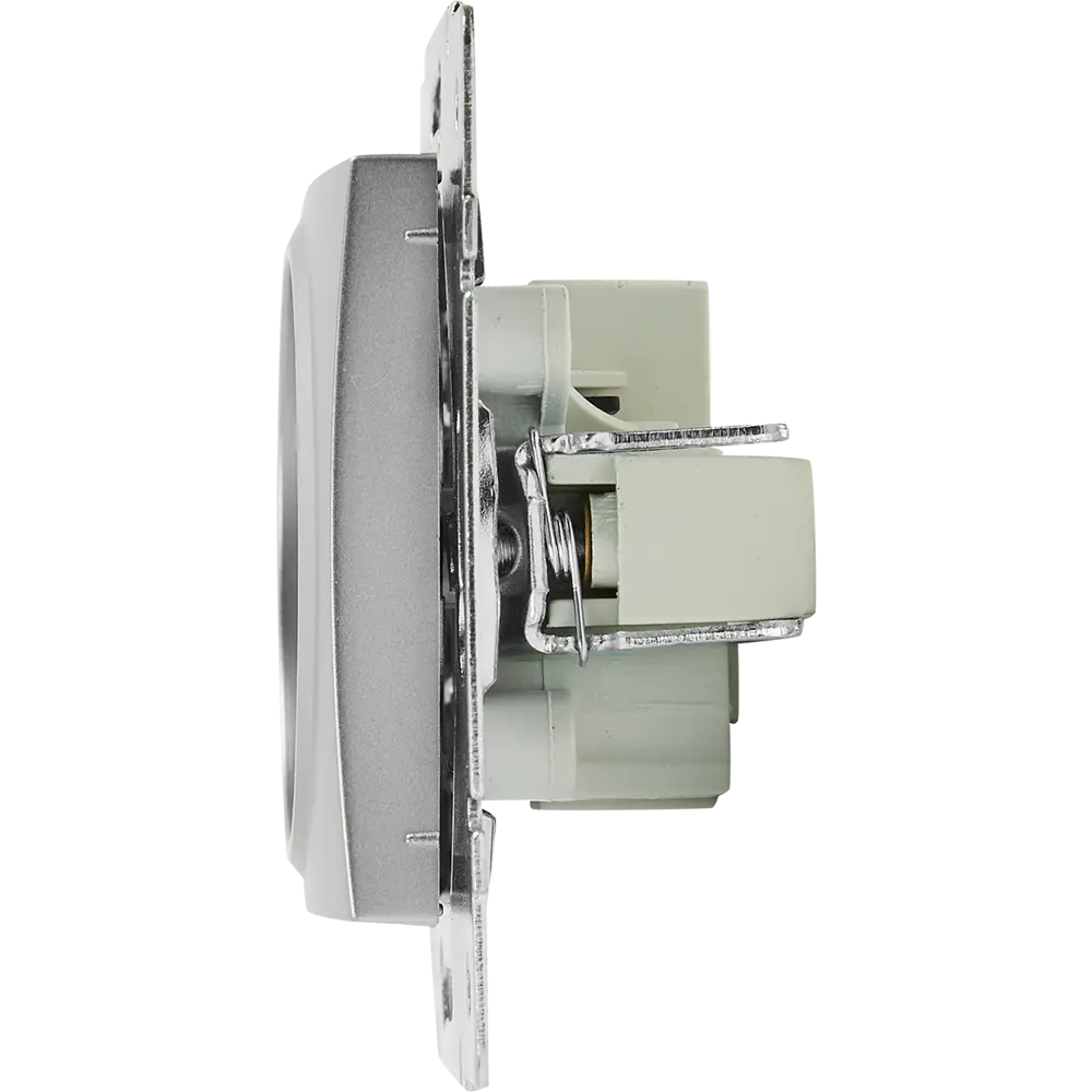 Розетка Lezard Karina без заземления цвет матовый серый STLM-2167692 - Вид №2