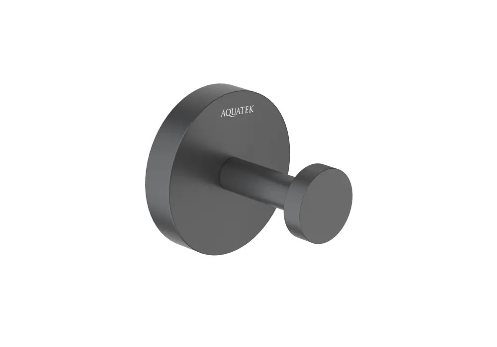 91679029 Крючок для ванной Aquatek БЕТТА AQ4601MB цвет черный STLM-0997735