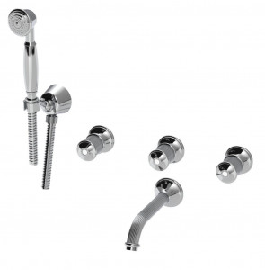 24530 / СТ-РБ Встраиваемый смеситель для ванны и душа с дуплексным душем. Bongio Royale80