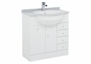 Тумба с раковиной Aquanet Марсель 80 б/к белый