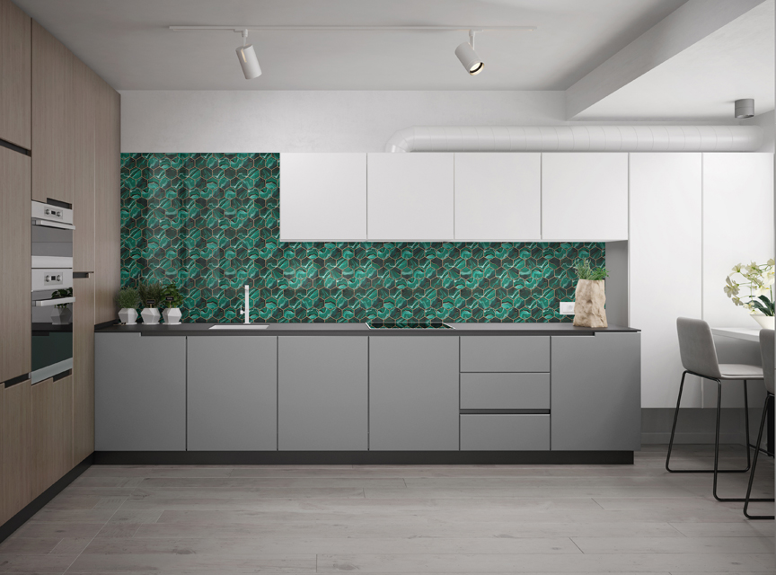 Стеновые панели - Гексагон грин LIGRON LIST118 2256 - Вид №2